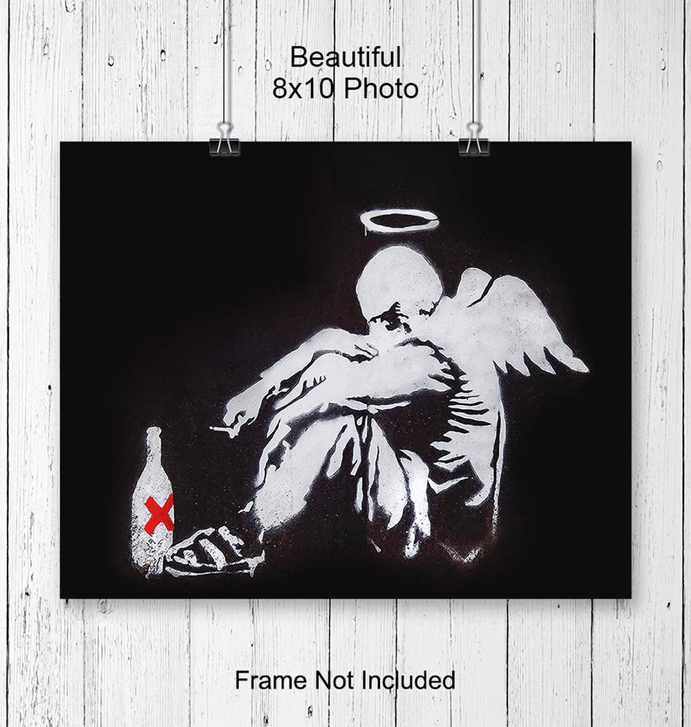 Banksy バンクシー 「Fallen Angel」シリアル サイン 書類付き Banksy バンクシー 「Fallen Angel」シリアル サイン 書類付き